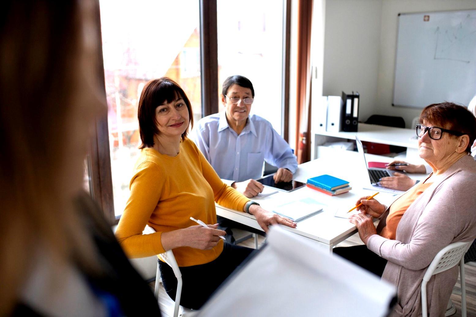 Community gathering space with comfortable seating arrangement