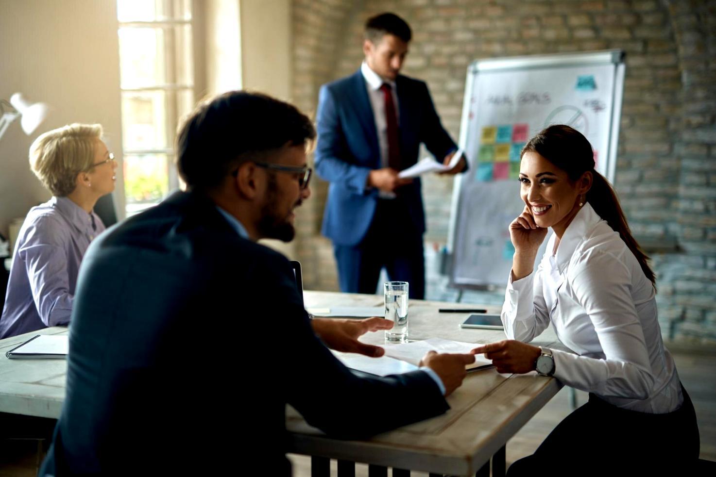 Close-up of budget planning worksheets during training session